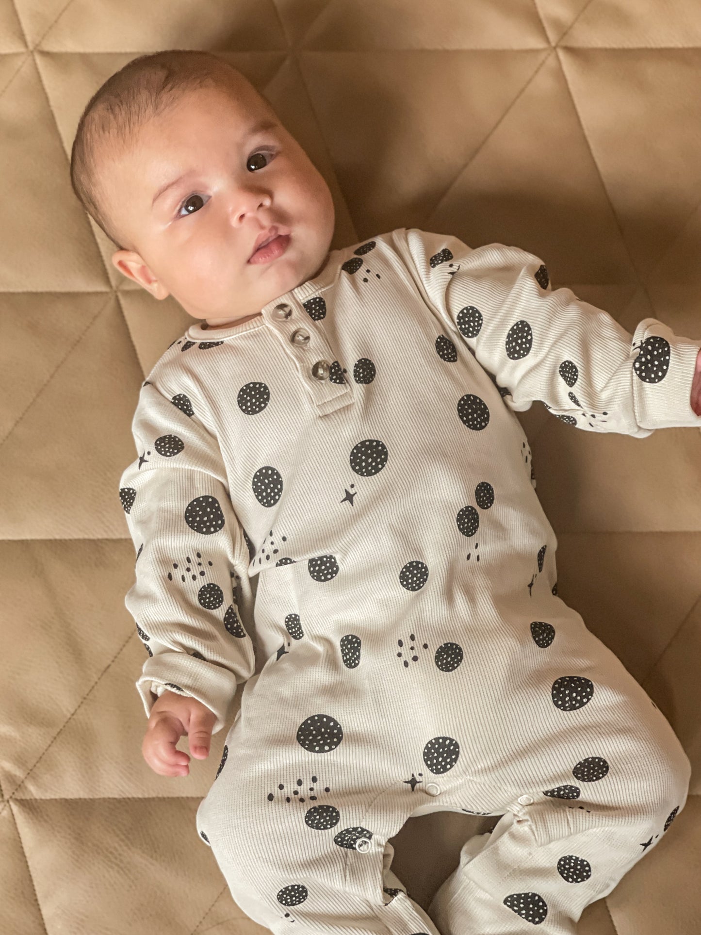 Lunar Baby Romper - Oatmeal