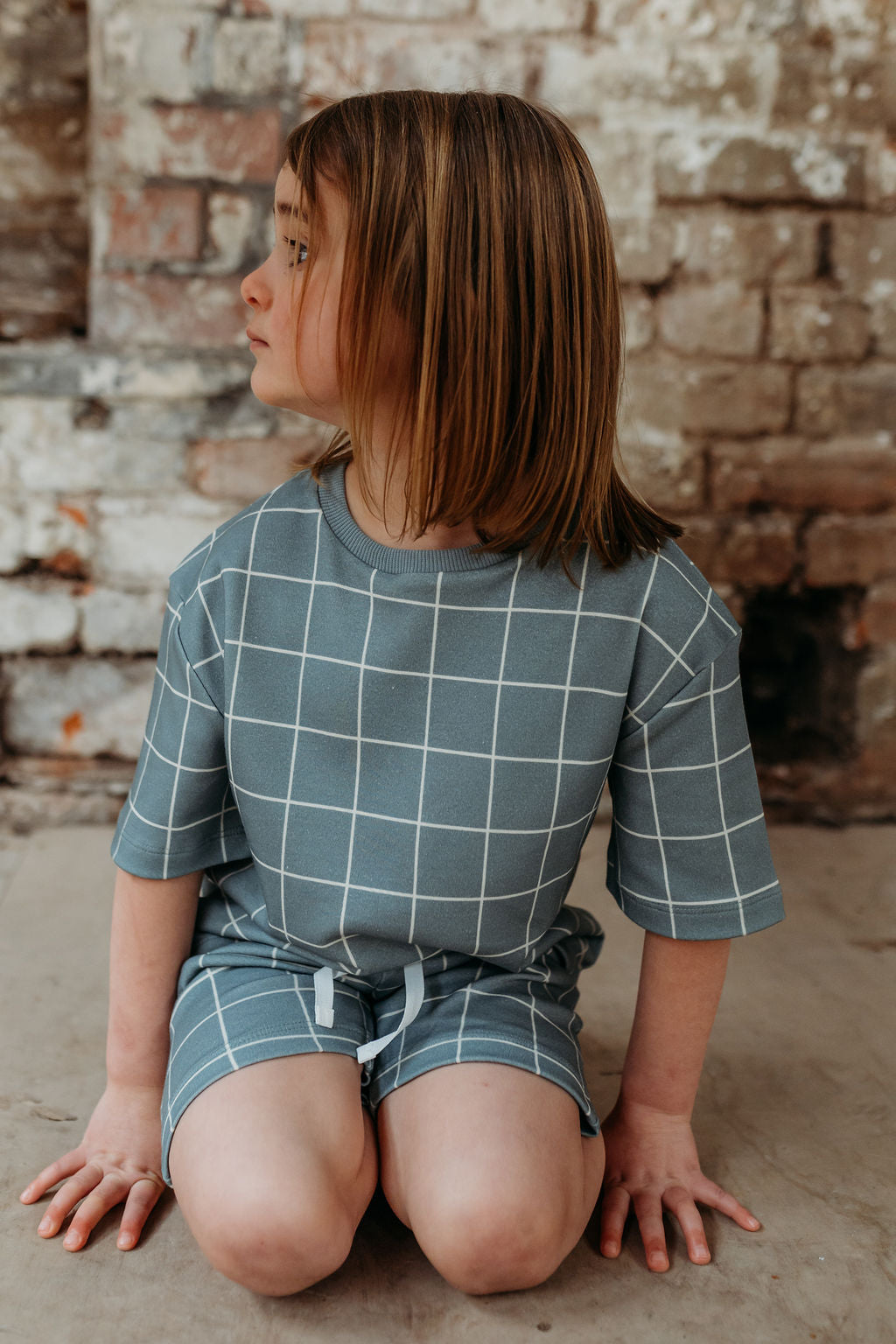 Grid Print T-Shirt