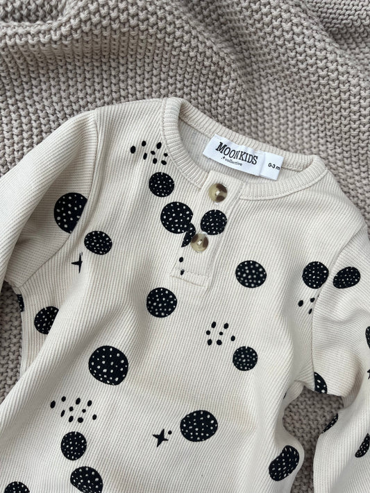 Lunar Baby Romper - Oatmeal